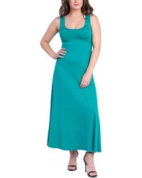 24seven Comfort Apparel - Relaxed Sleeveless Tunic A-line Long Dress - Lyst