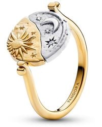 PANDORA - Sun & Moon Reversible Medallion Ring - Lyst