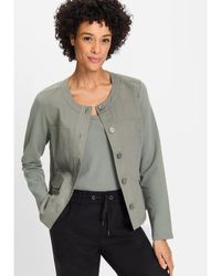Olsen - Mixed Media Jersey Jacket - Lyst
