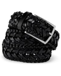Lands' End - Big & Tall Braided Leather Belt - Lyst