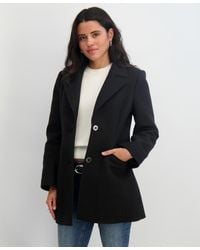 Tahari - Notched-collar Single-breasted Peacoat - Lyst