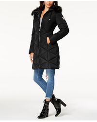 guess serenity faux fur coat