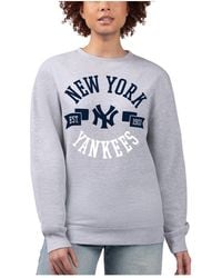 G-III 4Her by Carl Banks - Â New York Yankees Team Logo Fleece Pullover Sweatshirt - Lyst