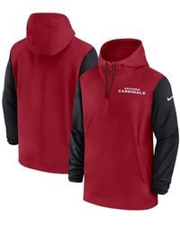 Nike - Burgundy/black Washington Commanders 2024/25 Sideline Pre-game Player 1/2-zip Hoodie Jacket - Lyst
