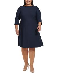 Tommy Hilfiger - Plus Size 3/4-sleeve Textured Knit Dress - Lyst