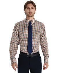 Club Room - Fashion Plaid Pattern Poplin Shirt - Lyst