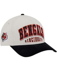 KTZ - Cream/black Cincinnati Bengals Head Two-tone Sided Corduroy 9forty A-frame Adjustable Hat - Lyst