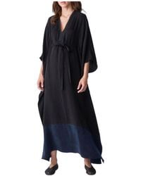 ocean + main - Ocean+main Colorblock Belted Caftan - Lyst