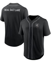 Men's Branded Black LA Galaxy Third Period Fashion Baseball Button-Up Jersey