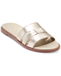 Cole Haan - Flynn Slotted Slide Flat Sandals - Lyst