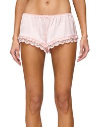 Edikted - Clair Ruffle Lacey Satin Effect Shorts - Lyst