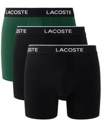 Lacoste - 3-pack Regular Fit Logo Waistband Boxer Briefs - Lyst