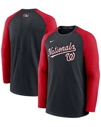 Men's Washington Nationals Nike Navy Authentic Collection Pregame  Performance Full-Zip Hoodie