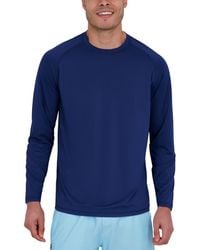 Spyder - Long Sleeve Waffle-knit Crewneck Swim Shirt - Lyst