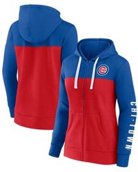 Chicago Cubs Fanatics Branded Women's Forever Fan Full-Zip Hoodie Jacket -  Royal/Red