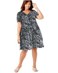 Woman Within - Plus Size Within Short Crinkle Dress - Lyst
