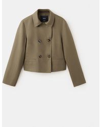 Mango - Double-breasted Linen Jacket - Lyst