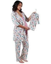 Everly Grey - Maternity Analise During & After 5-piece Maternity/nursing Sleep Set - Lyst