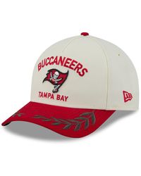 KTZ - Cream/red Tampa Bay Buccaneers 2025 Nfl Draft 9forty A-frame M-crown Adjustable Hat - Lyst