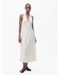 Mango - Halter-neck Linen Dress - Lyst