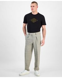 BOSS - Theodor Slim-fit Plaid Pleated Pants - Lyst