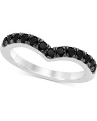 Macy's - Black Diamond V-shape Ring (1/2 Ct. T.w. - Lyst