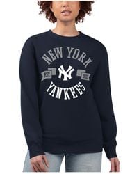 G-III 4Her by Carl Banks - Â New York Yankees Team Logo Fleece Pullover Sweatshirt - Lyst