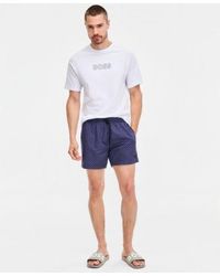 BOSS - Boss Logo T Shirt Printed Dots 5 Swim Trunks - Lyst