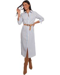 Petal & Pup - Caprice Long Sleeve Button Down Maxi Dress - Lyst