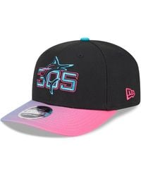 KTZ - Black/pink Miami Marlins 2025 City Connect 9seventy Adjustable Hat - Lyst