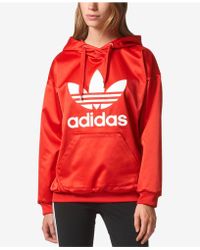 Red adidas Hoodies for Women | Lyst