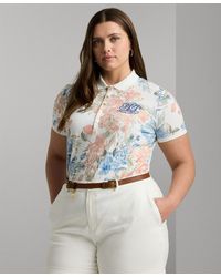 Lauren by Ralph Lauren - Plus Size Floral Polo Shirt - Lyst