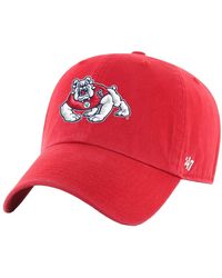 '47 - 47 Red Fresno State Bulldogs Clean Up Adjustable Hat - Lyst