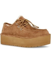 Madden Girl - Eager Cozy Lace-up Platform Moccasin Loafers - Lyst
