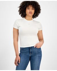 Guess - Licia Short-sleeve Mock-neck Top - Lyst
