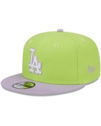 KTZ - Neon Green And Purple Los Angeles Dodgers Spring Basic Two-tone 9fifty Snapback Hat - Lyst