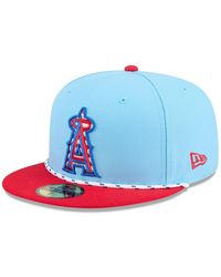 KTZ - Light Blue/red Los Angeles Angels 2025 Fourth Of July 59fifty Fitted Hat - Lyst