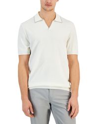 Alfani - Short Sleeve Open-collar Polo Sweater - Lyst