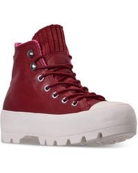 Chuck Taylor All Star Lugged Winter Retrograde High Top Sneaker Boot Casual Sneakers From Finish Line Red Chuck Taylor All Star Lugged Winter Retrograde High Top Sneaker Boot Casual Sneakers From Finish Line Red