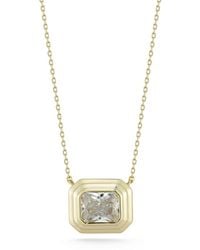 Rachel Zoe - 14k Plated Sterling Silver Radiant Cut Solitaire Necklace - Lyst