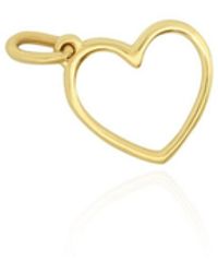 The Lovery - Mini Gold Heart Charm 14k Gold - Lyst