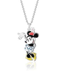 Disney - 100 Minnie Mouse Silver Plated Necklace - Lyst