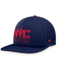 Fanatics - Navy/red New York Rangers Authentic Pro Hometown Rink Foam Trucker Snapback Hat - Lyst