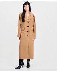 Anne Klein - Single-breasted Maxi Coat - Lyst