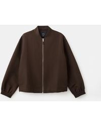Mango - Linen Bomber Jacket - Lyst