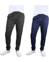 Galaxy By Harvic - Basic Stretch Twill joggers - Lyst