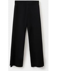 Mango - Side Slit Knit Pants - Lyst