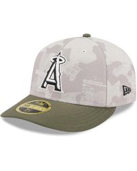 KTZ - Light Beige/olive Los Angeles Angels 2025 Armed Forces Day Low Profile 59fifty Fitted Hat - Lyst