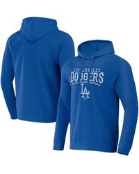 Fanatics - Darius Rucker Collection By Distressed Los Angeles Dodgers Waffle-knit Raglan Pullover Hoodie - Lyst