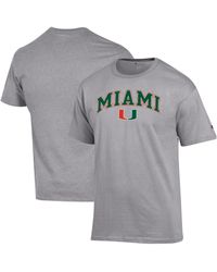 Champion - Miami Hurricanes Arch Over Logo T-shirt - Lyst